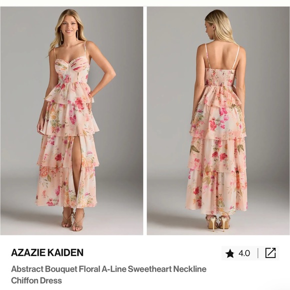 Azazie Kaiden dress in “Abstract Bouquet Floral” - Picture 2 of 4